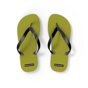 Small Unisex Flip Flops - Green Citrus Splash Gluten Free Creative® Design