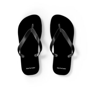 Small Unisex Flip Flops - Black Gluten Free Creative® Logo Design