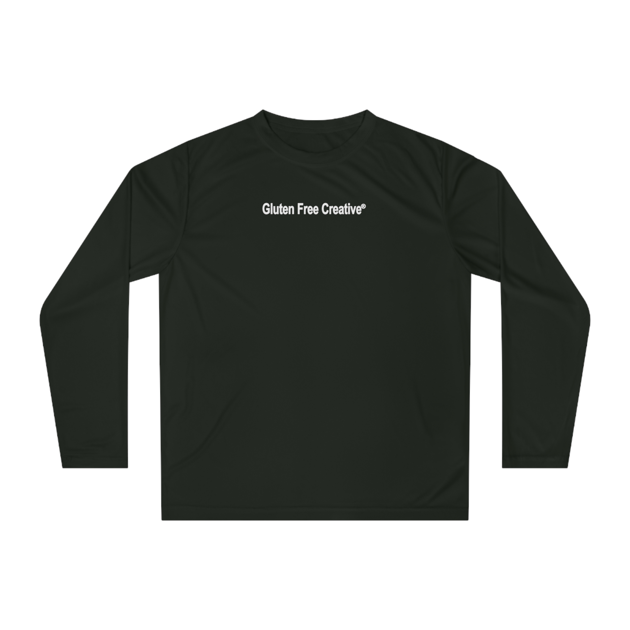 Unisex UPF 40 Sun Protection Shirt - Long Sleeve - Black Gluten Free Creative® Lg Logo Design