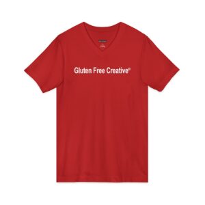 Unisex V-Neck T-Shirt - Gluten Free Creative® Lg Logo Design