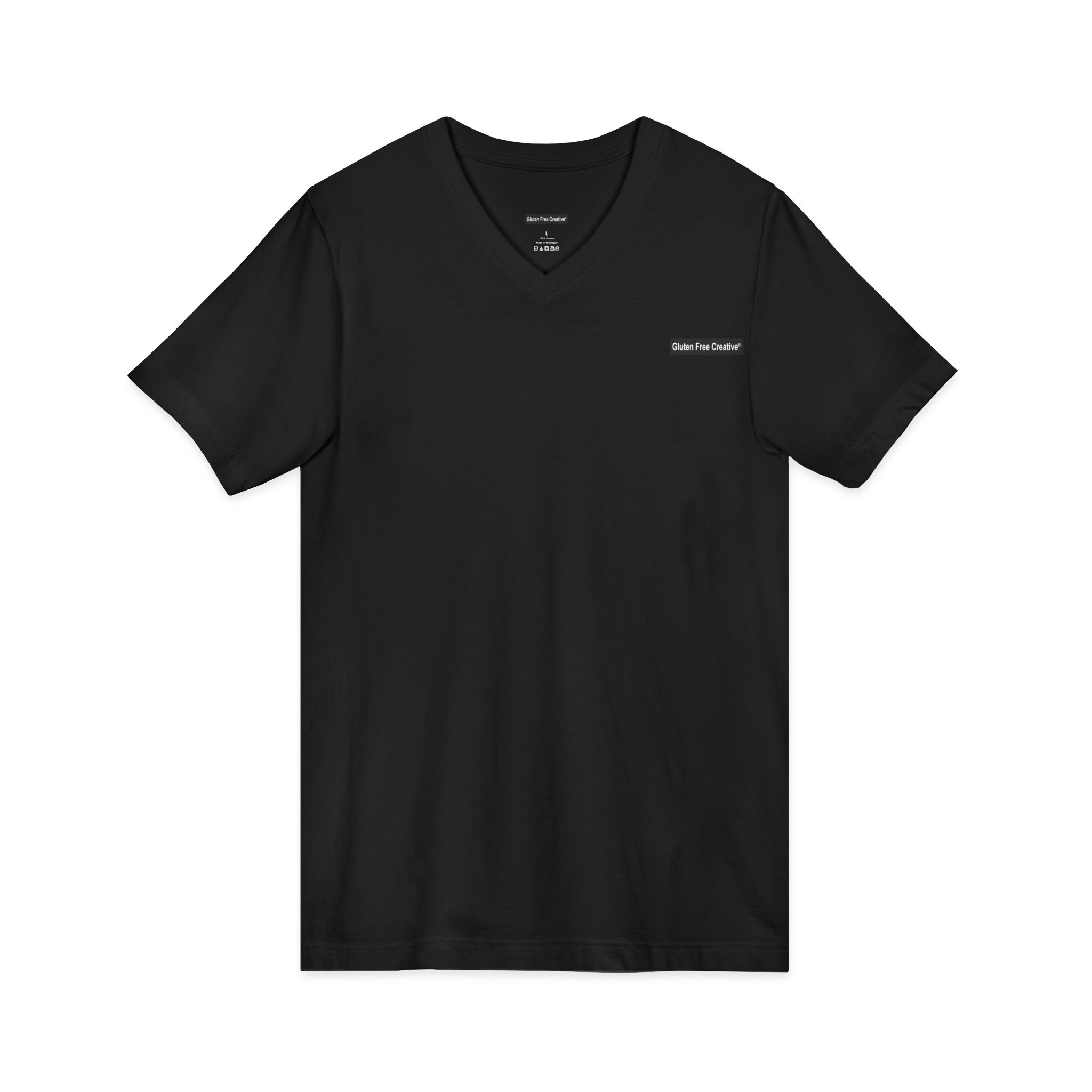 Unisex V-Neck T-Shirt - Gluten Free Creative® Logo Design - Image 5