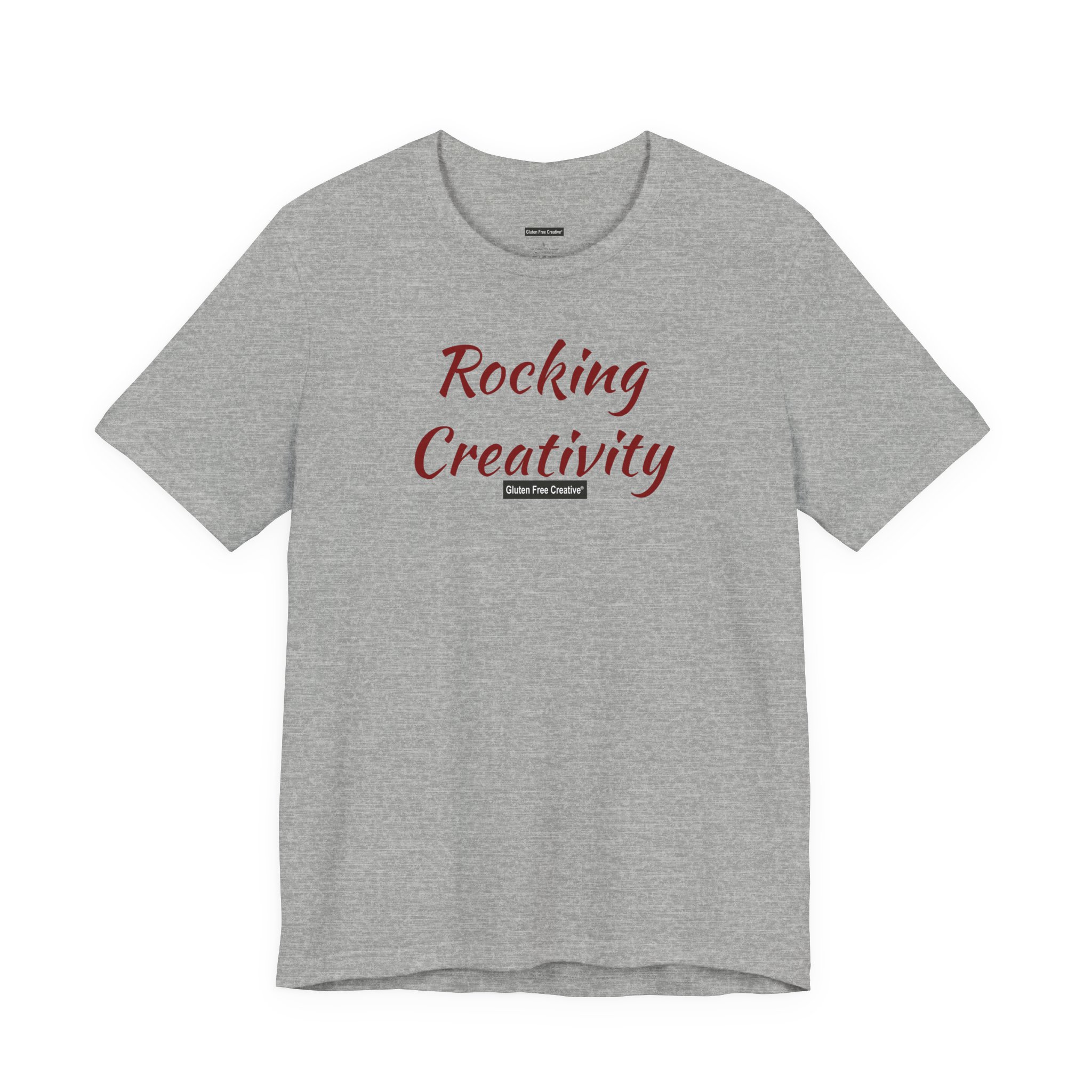 Unisex Crewneck T-Shirt - Gluten Free Creative® Rocking Creativity Design - Image 7