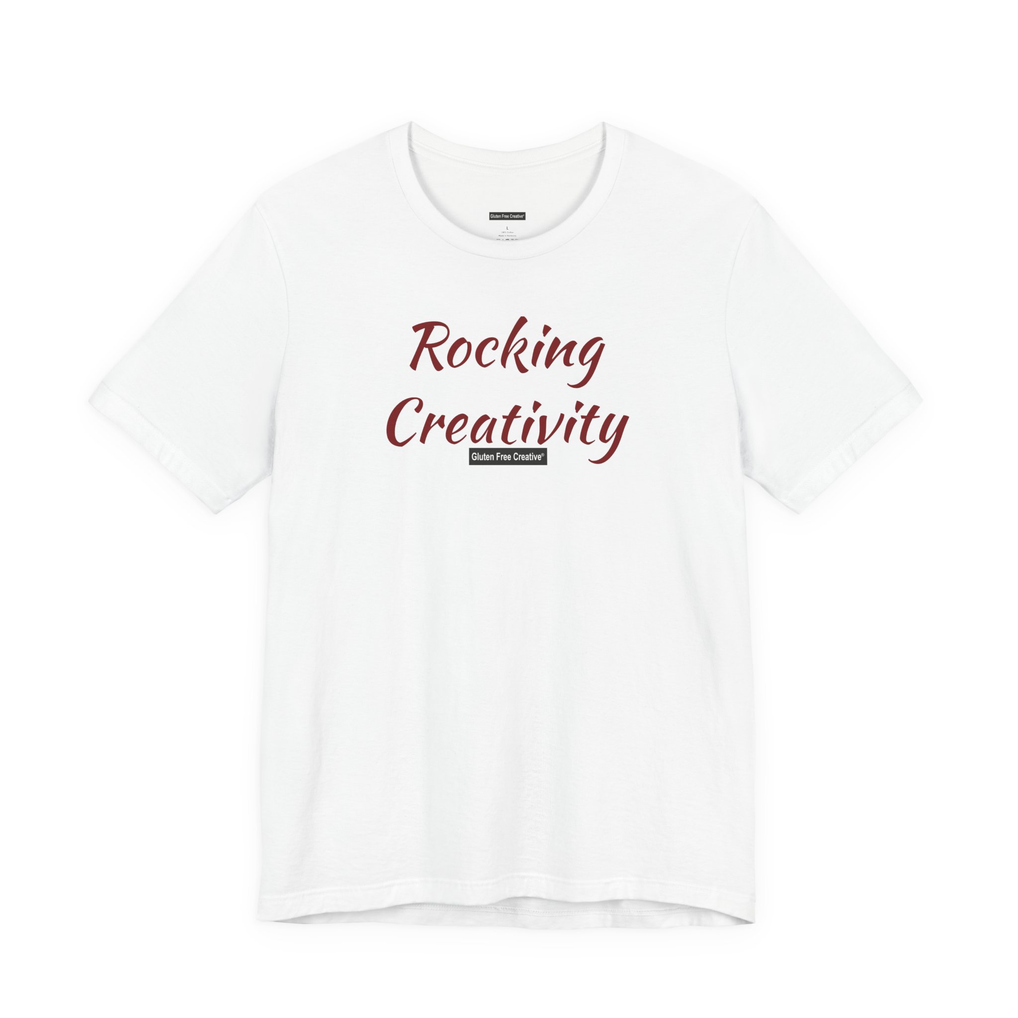 Unisex Crewneck T-Shirt - Gluten Free Creative® Rocking Creativity Design - Image 11