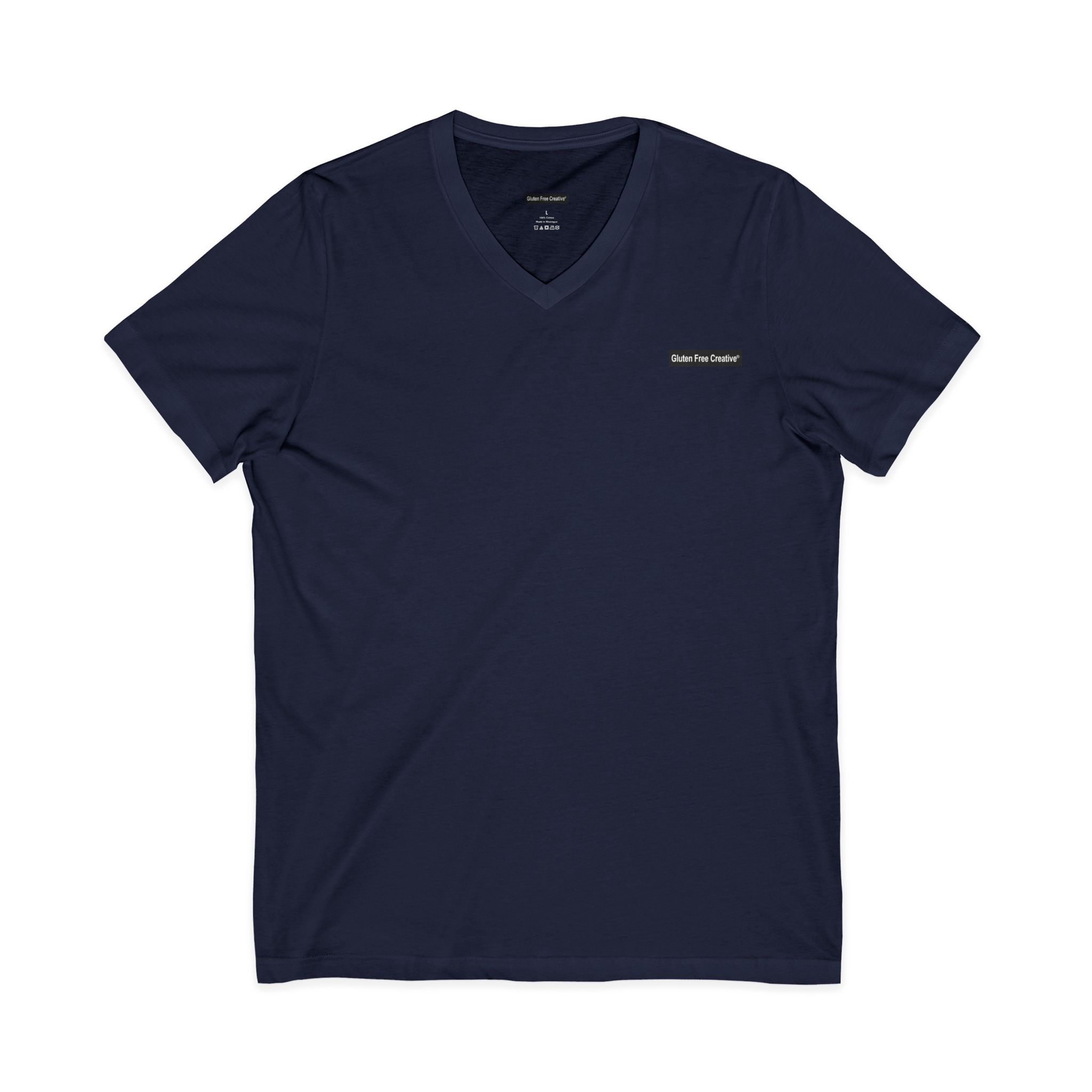 Unisex V-Neck T-Shirt - Gluten Free Creative® Logo Design - Image 9