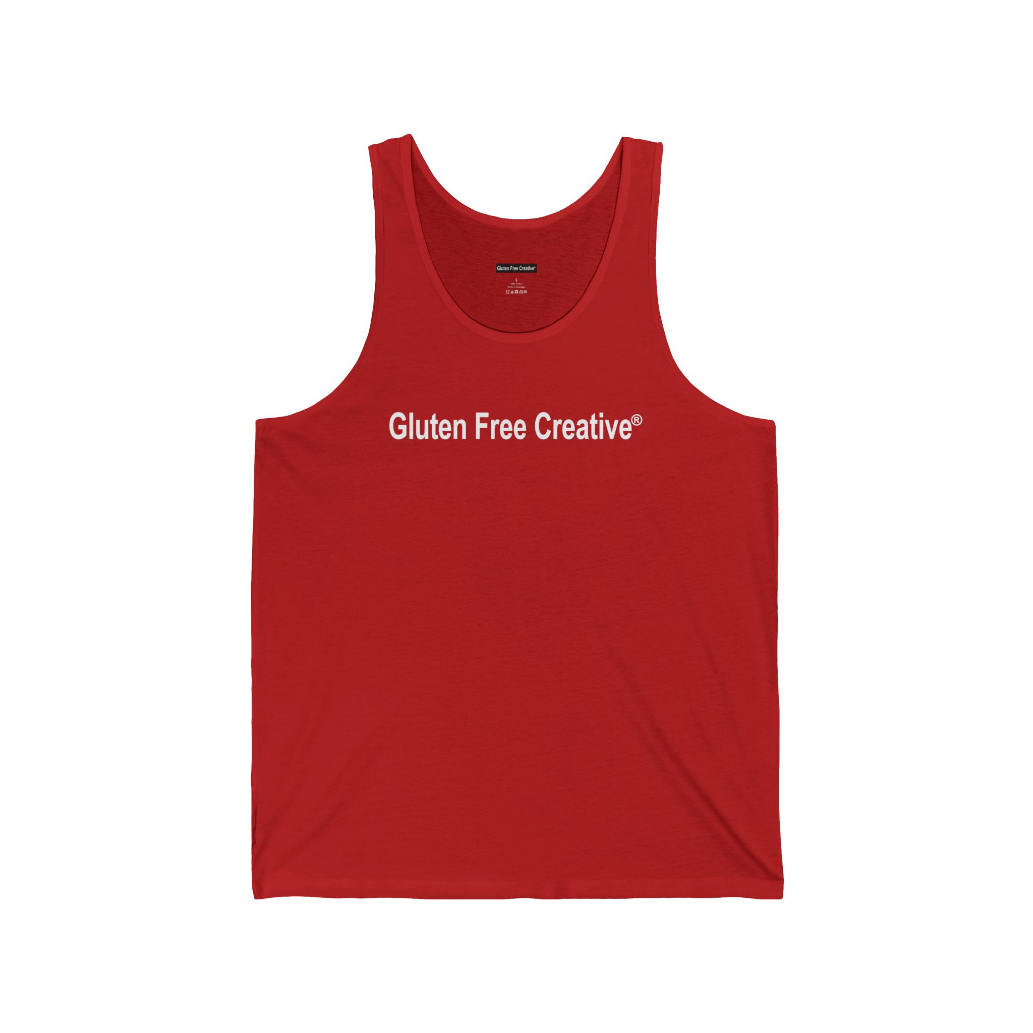 Unisex Jersey Tank - Gluten Free Creative® Lg Logo Design - Image 5