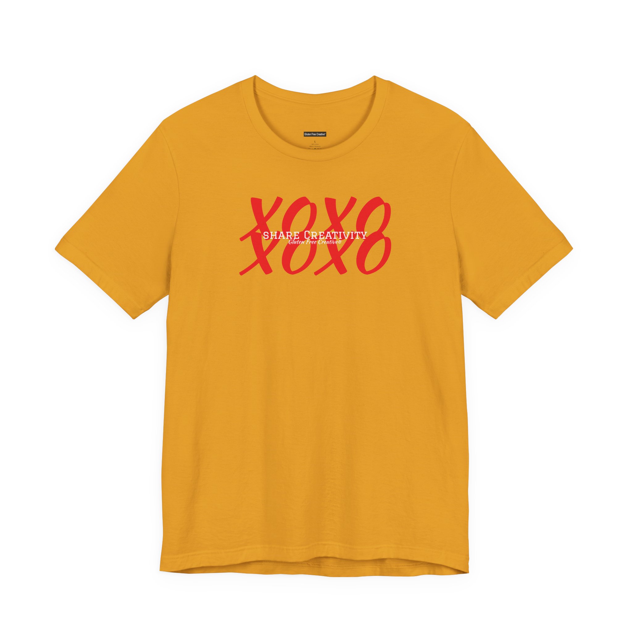Unisex Crewneck T-Shirt - Share Creativity - Gluten Free Creative® Design - Image 3