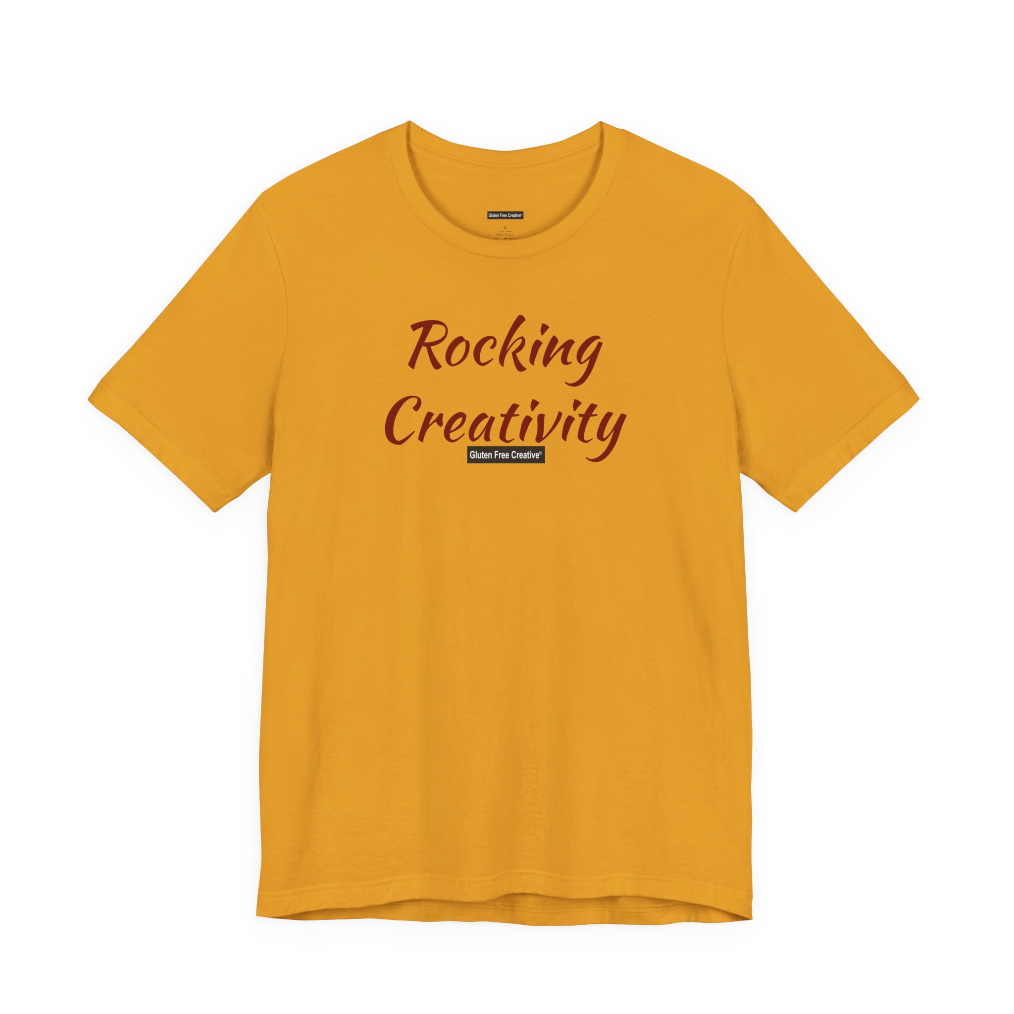 Unisex Crewneck T-Shirt - Gluten Free Creative® Rocking Creativity Design
