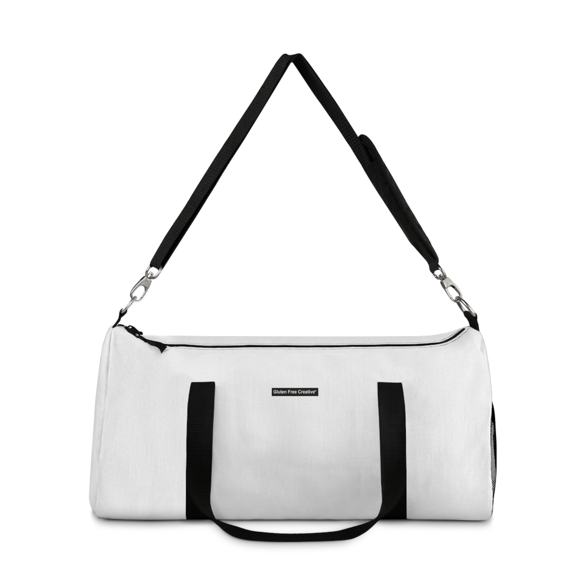 Duffel Bag - White Gluten Free Creative® Logo Design - Image 2