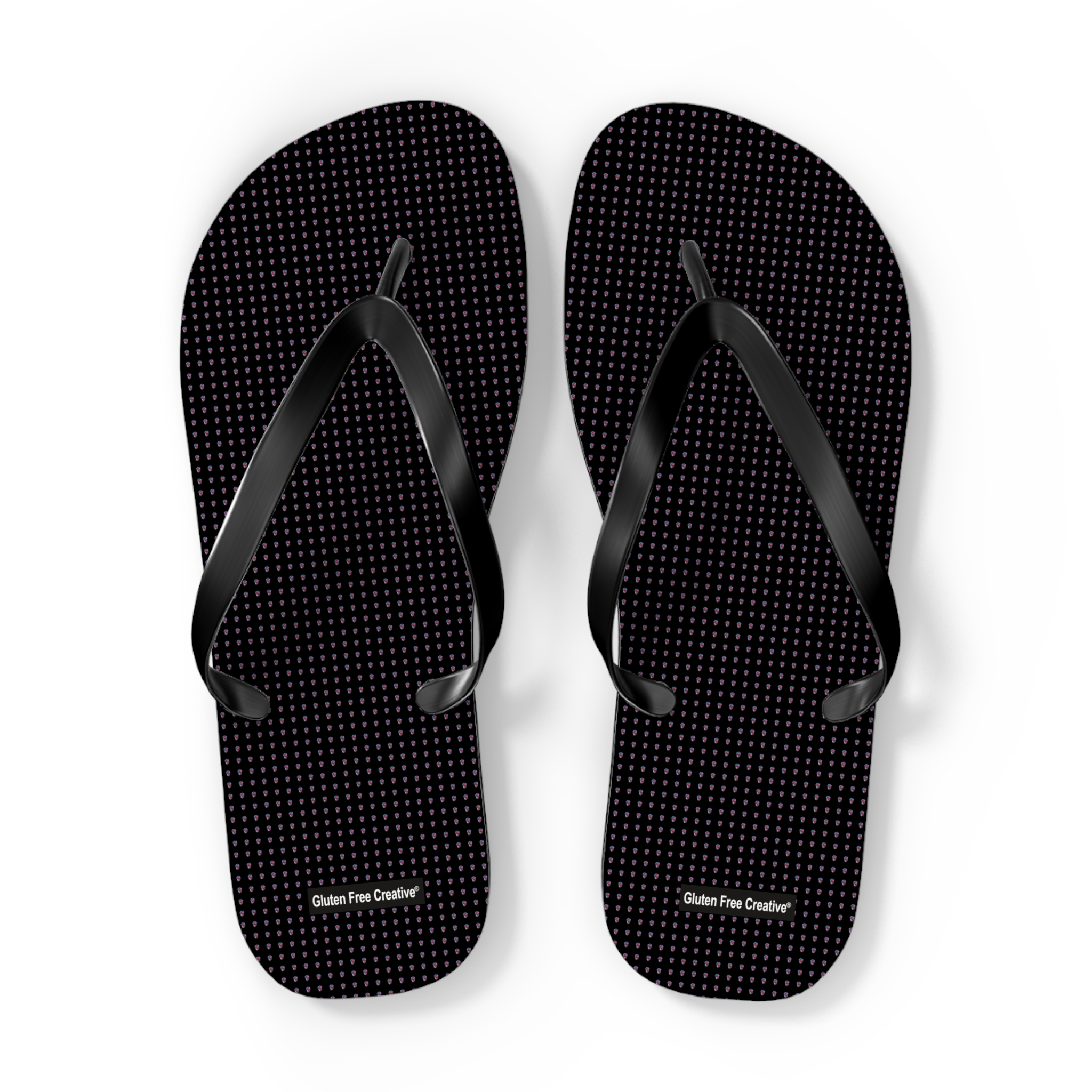 X-Large Unisex Flip Flops - Very Berry Gluten Free Creative® Design