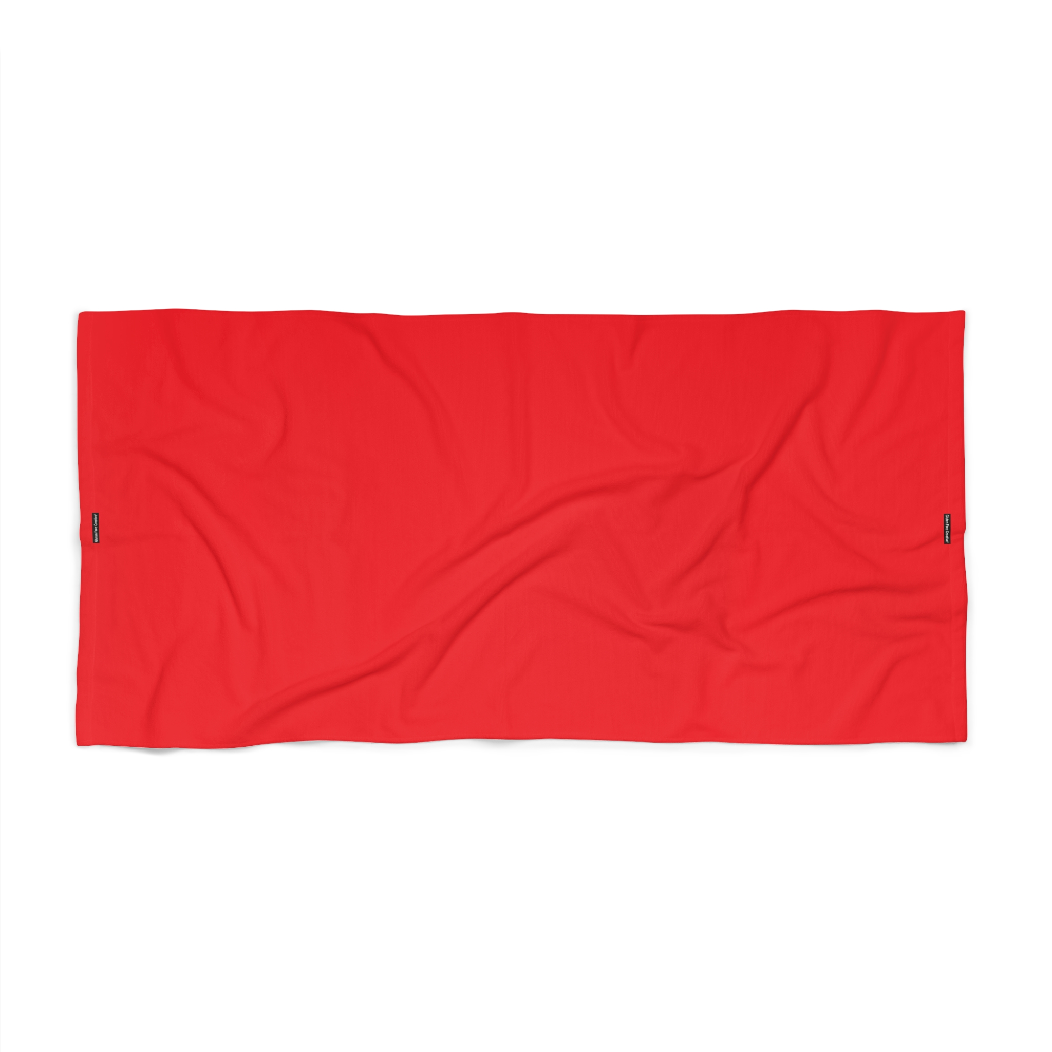 Beach and Bath Towel - Red Gluten Free Creative® Logo Design