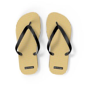 Medium Unisex Flip Flops - Orange Love Gluten Free Creative® Design