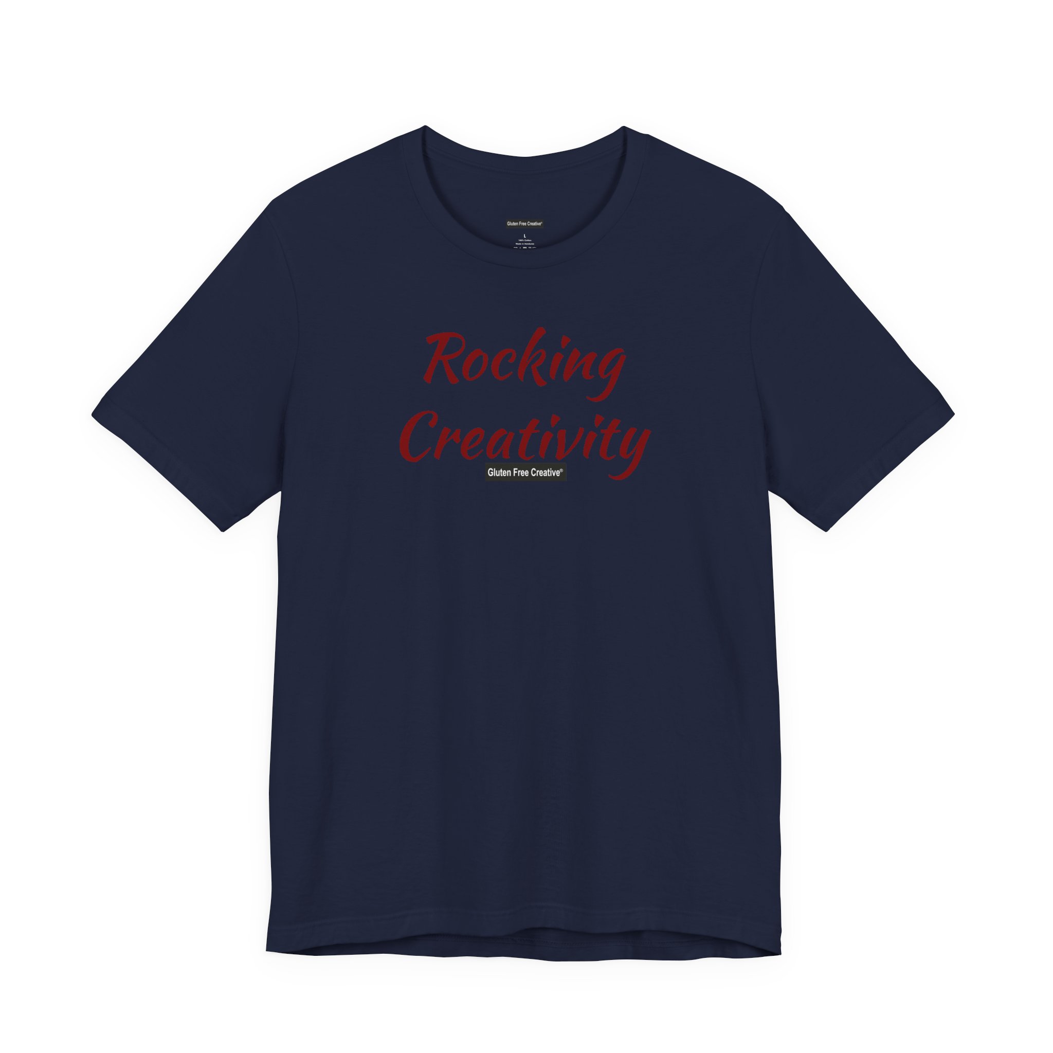 Unisex Crewneck T-Shirt - Gluten Free Creative® Rocking Creativity Design - Image 5