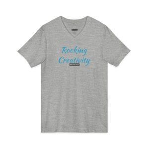 Unisex V-Neck T-Shirt - Gluten Free Creative® Rocking Creativity Design