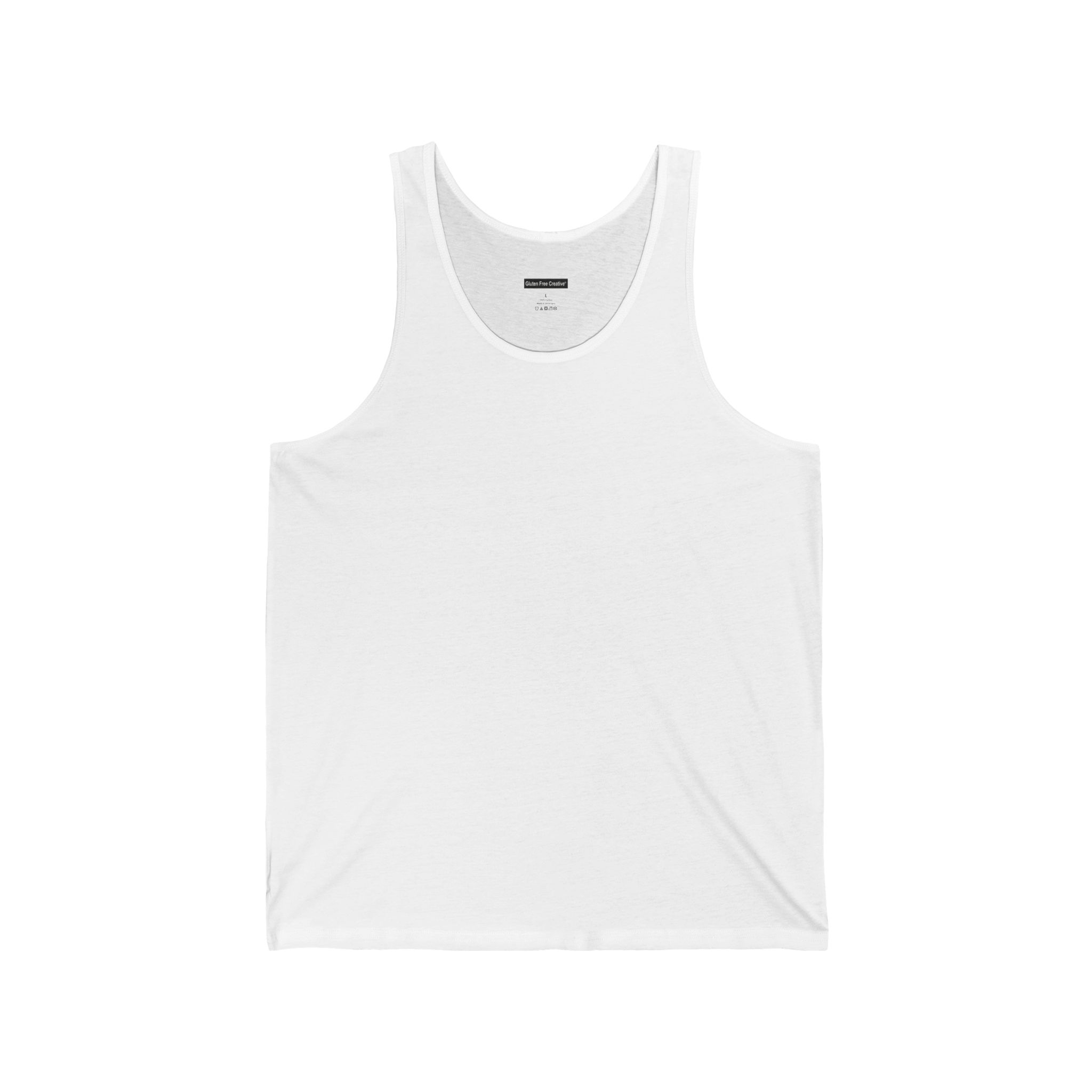 Unisex Jersey Tank - Gluten Free Creative® Solid Colour Design - Image 7
