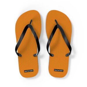 Large Unisex Flip Flops - Orange Citrus Splash Gluten Free Creative® Design