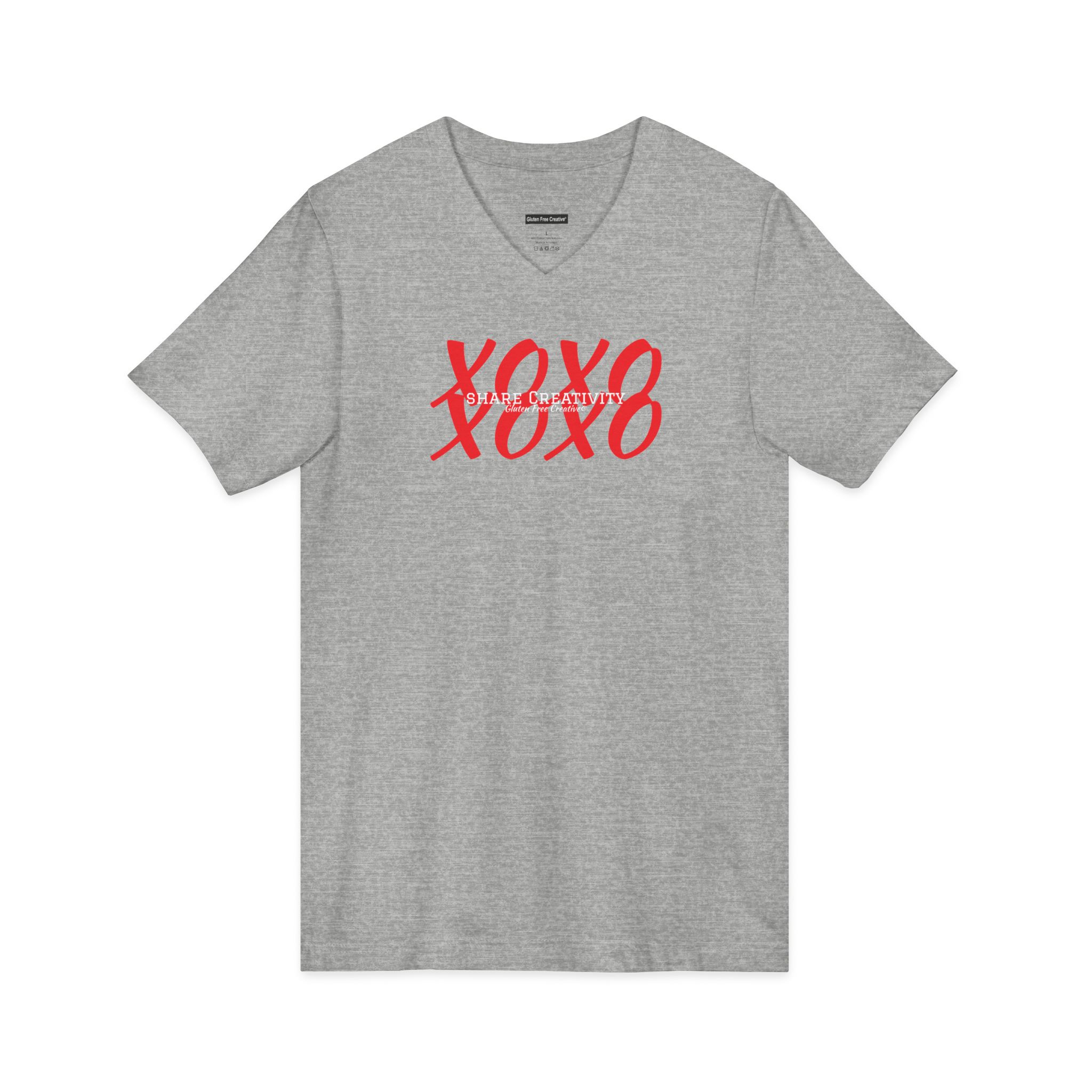 Unisex V-Neck T-Shirt - Share Creativity - Gluten Free Creative® Design