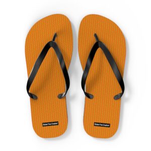 X-Large Unisex Flip Flops - Orange Citrus Splash Gluten Free Creative® Design