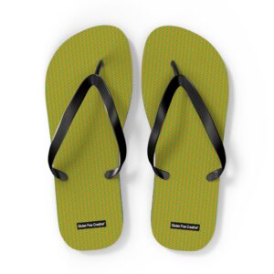 X-Large Unisex Flip Flops - Green Citrus Splash Gluten Free Creative® Design