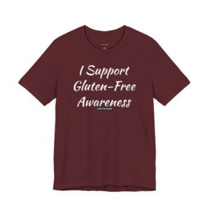 Unisex Crewneck T-Shirt - I Support Gluten-Free Awareness - Gluten Free Creative® Design